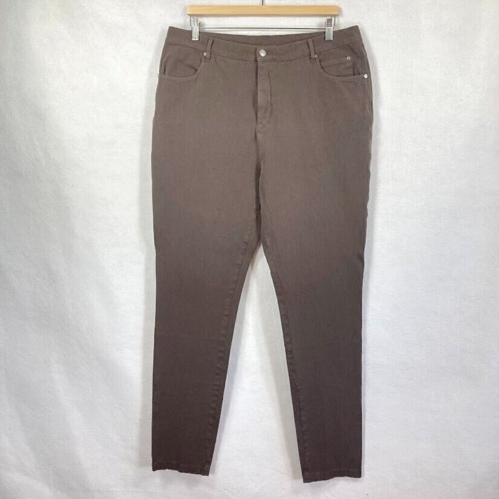 Marble High Waisted Tapered Leg Work Pants Neutral Western Boho Natural 12